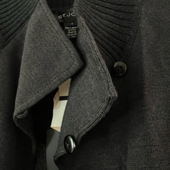 St. John topper Maison Weiss color block cardigan sweater size 8 NWT - Picture 6 of 10